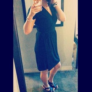 Ann Taylor black wrap dress